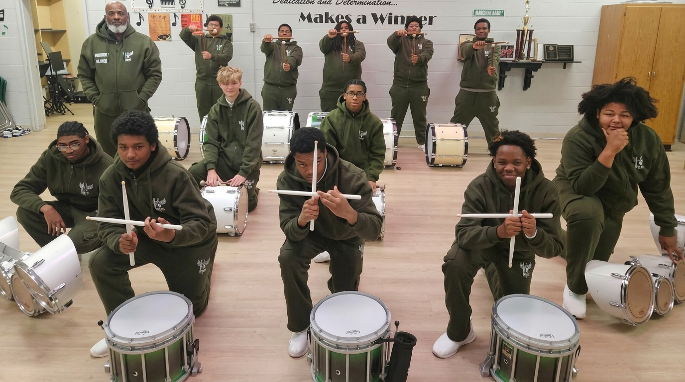 Band & Drum Line at Green Tech Charter School